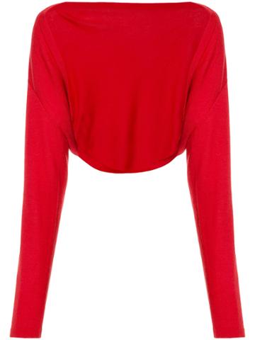 Han Ahn Soon Knitted Boléro Cardigan - Red