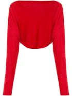 Han Ahn Soon Knitted Boléro Cardigan - Red