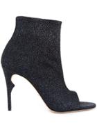 Jerome Rousseau 'clothilde' Peep Toe Boots - Black