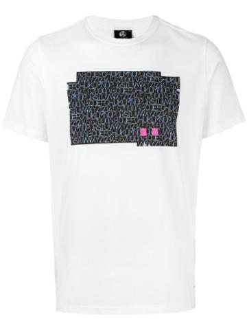 Ps By Paul Smith Front Print T-shirt, Men's, Size: Medium, White, Organic Cotton