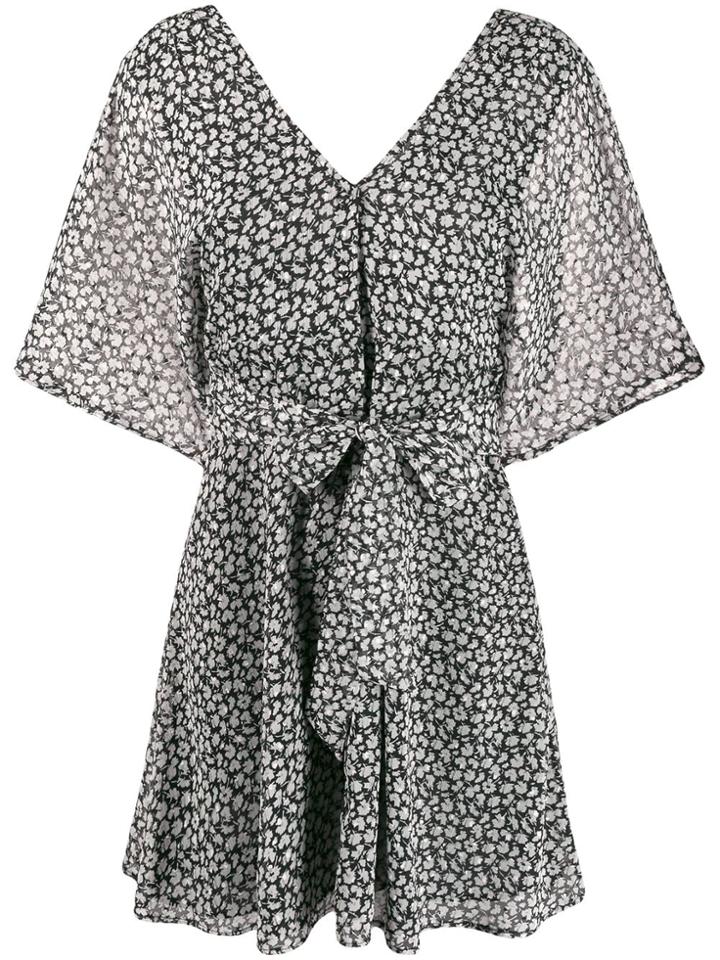 Allsaints Floral Print Dress - Black