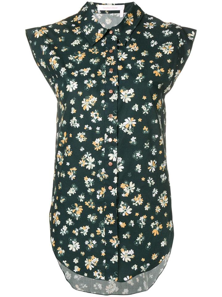 See By Chloé Floral Print Shirt - Green