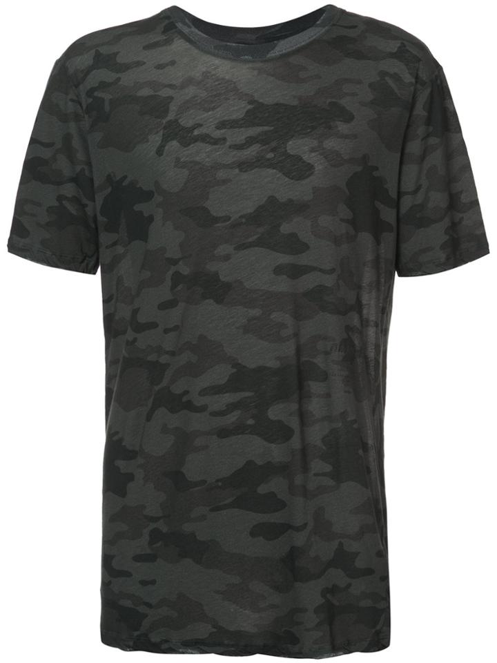 Unravel Project Printed Camouflage T-shirt - Green