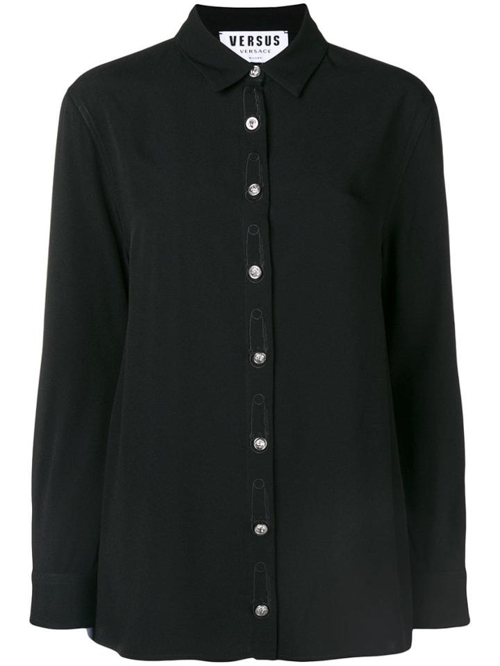 Versus Safety Pin Embroidered Shirt - Black