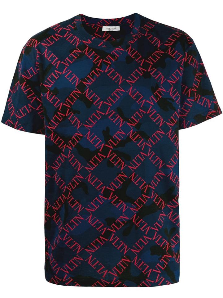 Valentino Vltn Grid T-shirt - Blue