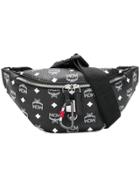 Mcm Vintage-look Fanny Pack - Black