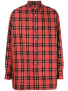 Raf Simons Oversized Tartan Shirt - Black