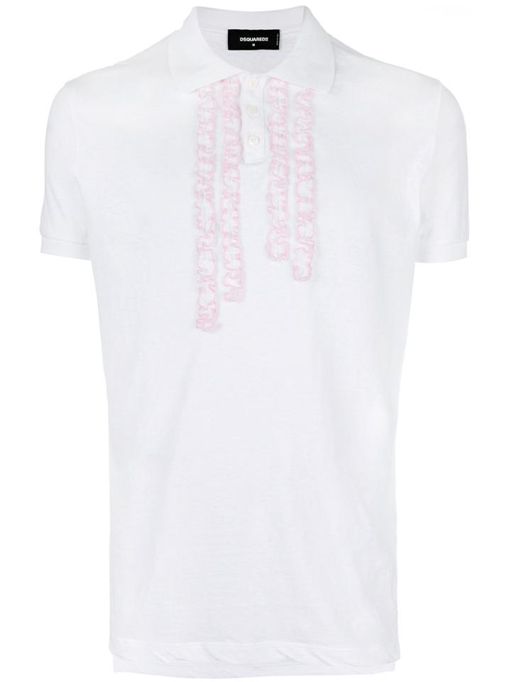 Dsquared2 Embroidered Polo Top - White