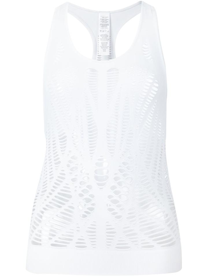 Alo 'vixen' Fitted Cropped Tank, Women's, Size: Large, White, Polyester/spandex/elastane