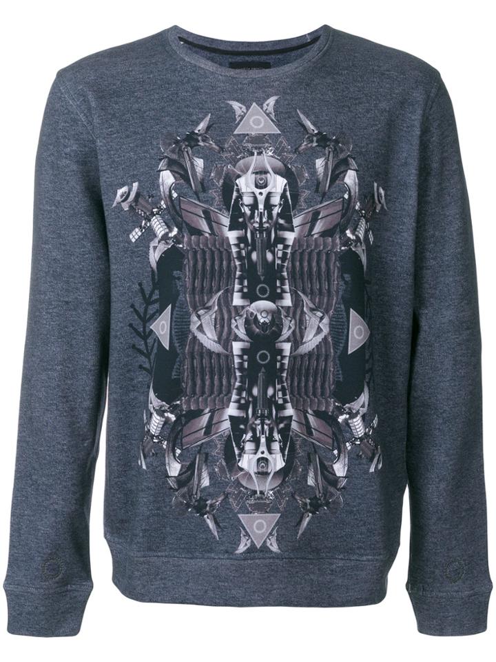 Frankie Morello Printed Sweatshirt - Blue