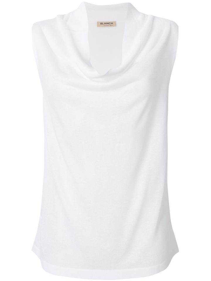 Blanca Sleeveless Fitted Top - White