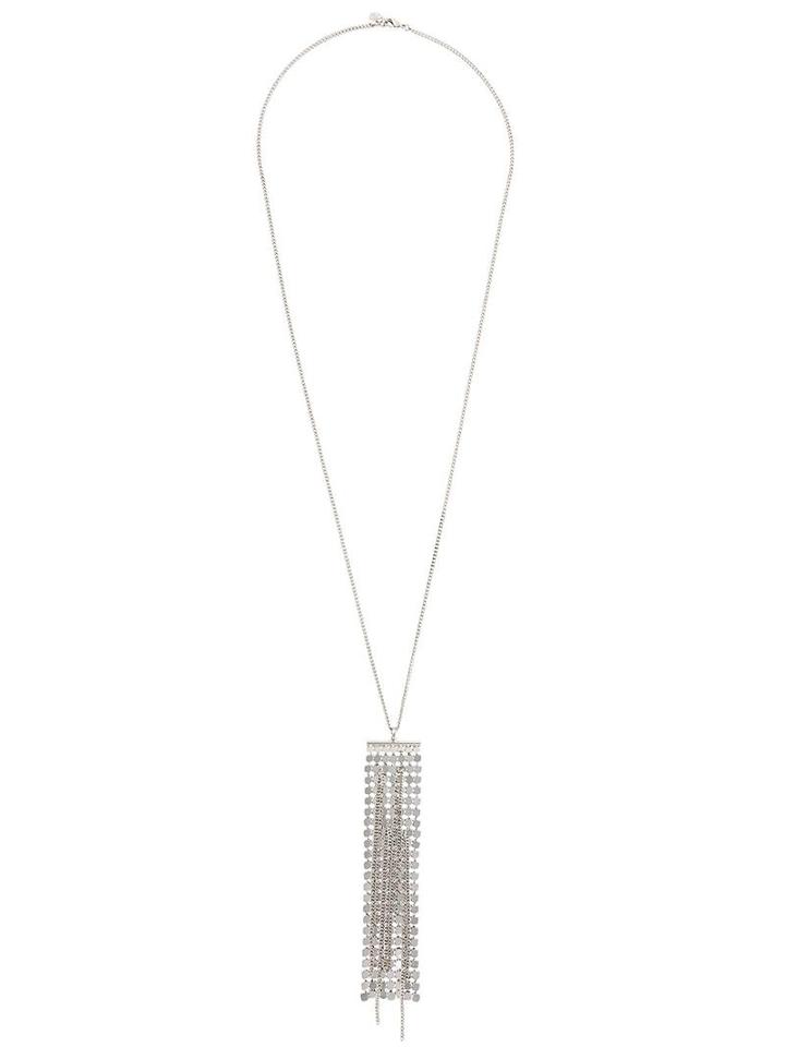 Mm6 Maison Margiela Studded Pendulum Necklace, Women's, Metallic