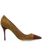 Manolo Blahnik Color Blocked Pumps - Brown