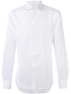Corneliani Classic Shirt, Men's, Size: 42, White, Linen/flax