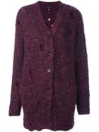 R13 Distressed Cardigan, Women's, Size: Small, Pink/purple, Acrylic/wool/alpaca