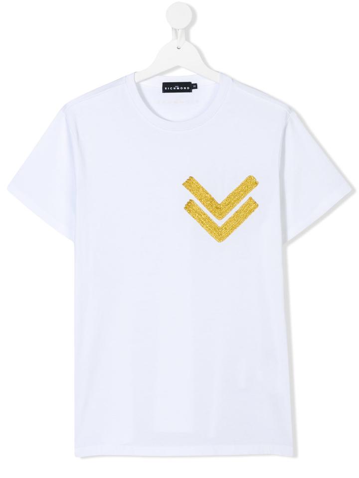 John Richmond Kids Teen Braid Detail T-shirt - White