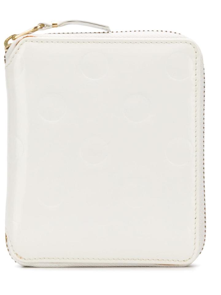 Comme Des Garçons Wallet Dot Detail Zipped Wallet - White