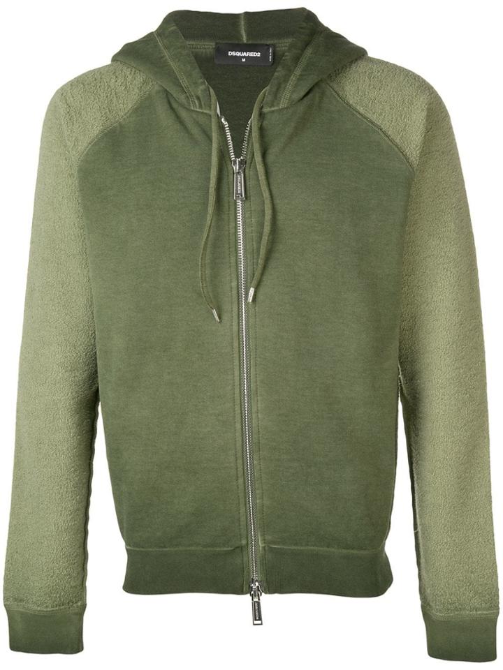 Dsquared2 Zip Front Sweatshirt - Green