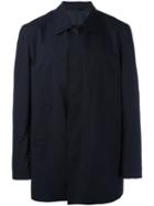 Brioni Shirt Bomber Jacket, Men's, Size: Xxxl, Blue, Silk/cotton/polyamide