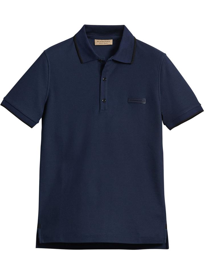 Burberry Piqué Polo Shirt - Blue