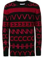 Givenchy Knitted Letters Sweater - Black