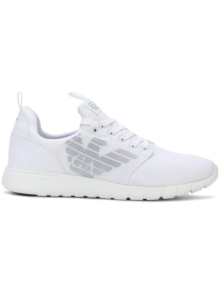 Ea7 Emporio Armani Logo Running Sneakers - White