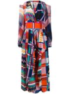 Diane Von Furstenberg Geometric Pattern Wrap Dress - Multicolour