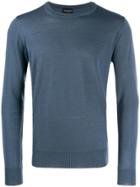 Emporio Armani Fine Knit Jumper - Blue