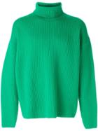 Ami Alexandre Mattiussi Oversize Turtleneck Ribbed Sweater - Green
