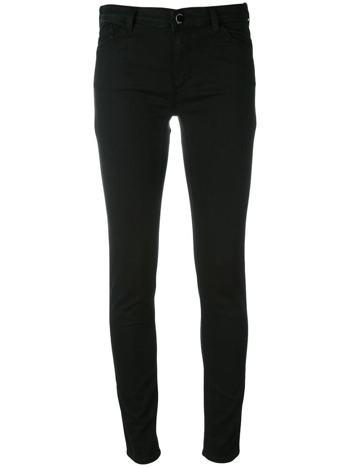 Armani Jeans Skinny Trousers, Women's, Size: 27, Black, Cotton/polyester/spandex/elastane