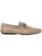 Salvatore Ferragamo Textured Gancio Loafers - Nude & Neutrals