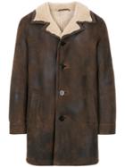 Neil Barrett Furry Lined Coat - Brown