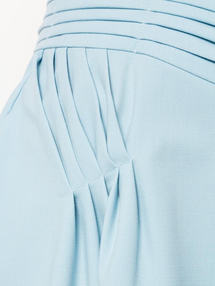 Jil Sander Asymmetric Gathered Detail Skirt - Blue