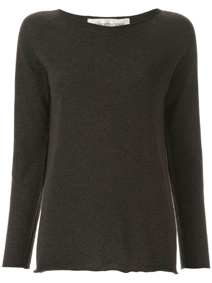 Lamberto Losani Scoop Neck Jumper - Brown