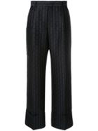 Wooyoungmi Cuff Cropped Trousers - Blue