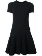 Versace Panelled Flared Dress, Women's, Size: 42, Black, Silk/polyamide/spandex/elastane/viscose