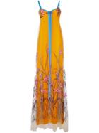 Carolina Herrera Embroidered Long Dress - Multicolour