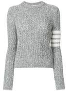 Thom Browne Wool Blend Crewneck Pullover - Grey