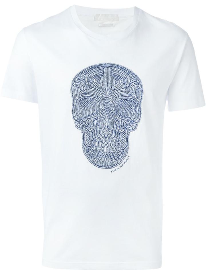 Alexander Mcqueen Braided Skull Print T-shirt