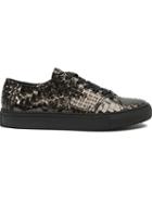 Raparo Woven Sneakers, Men's, Size: 45, Black, Calf Leather/rubber