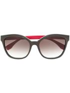 Fendi Eyewear Two Tone Sunglasses - Brown
