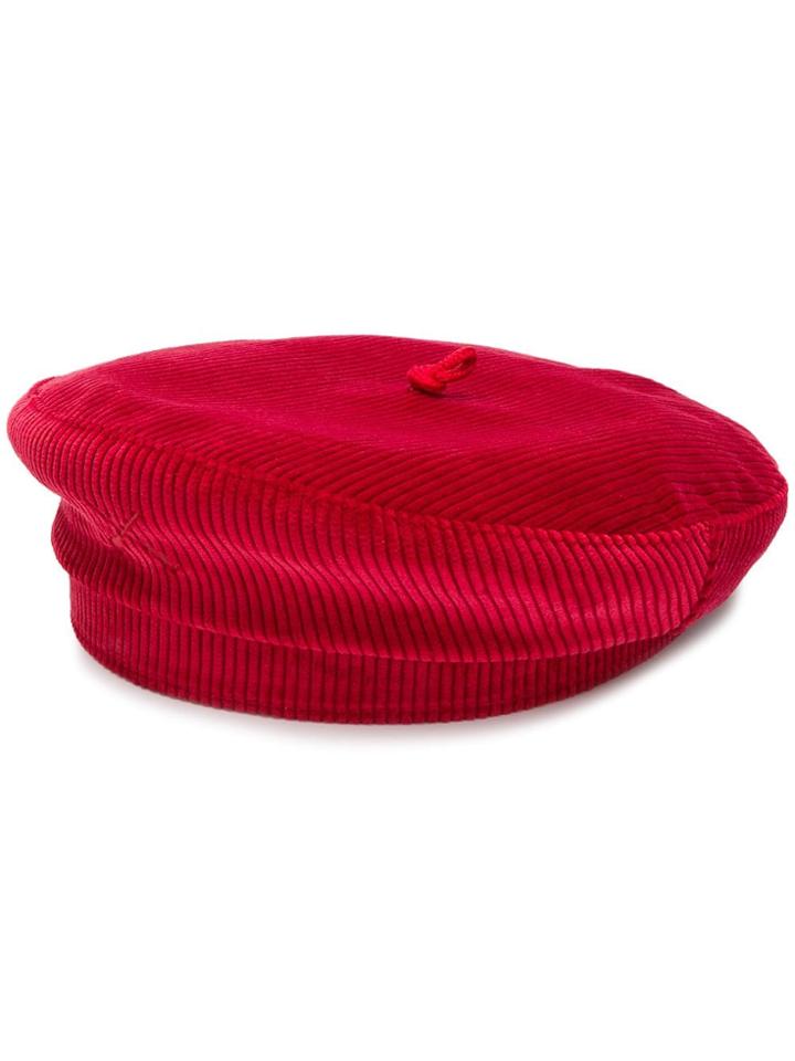 Beton Cire Corduroy Beret - Red