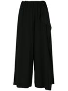 Incotex Wide-legged Cropped Trousers - Black