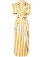Maison Margiela Double-breasted Stripe Dress - Yellow & Orange