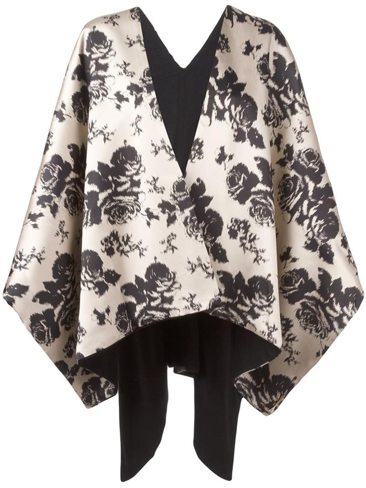 Ermanno Gallamini Floral Print Cape
