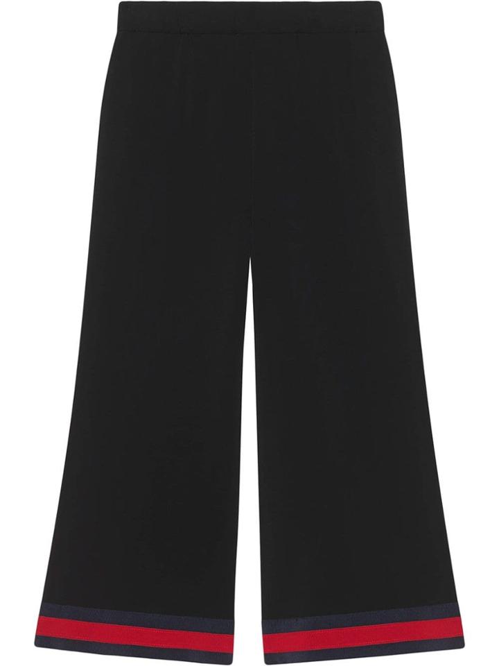 Gucci Web Trim Culotte Trousers - Black