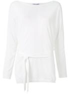 Elizabeth And James 'elise' Lightweight Tie Sweater, Women's, Size: Xs, White, Polyamide/viscose