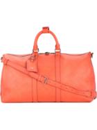 Louis Vuitton Vintage Keepall 45 Bandouliere Large Tote - Red