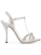 Dolce & Gabbana Embellished Strappy Sandals - Metallic