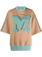 M Missoni Oversized Logo Print Sweatshirt - Neutrals